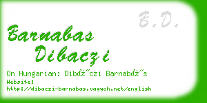 barnabas dibaczi business card